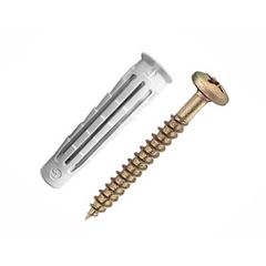 Bucha de Nylon Universal com Parafuso Cabeça Panela 6mm Cartela com 4 peças - Ref. 3731 - BEMFIXA