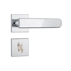 Fechadura WC Alavanca Roseta Quadrada Cromado Stam / REF. 36771