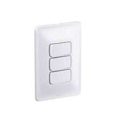 Interruptor 4x2 3 Teclas Paralelo 10A Zeffia Branco - Ref. 680107 - PIAL