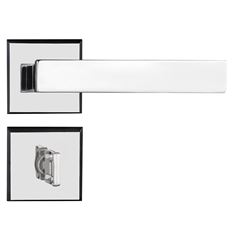 Fechadura WC Alavanca Roseta Quadrada Retrô Cromada PADO / REF. 54020260
