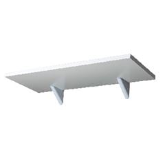 Prateleira de Madeira 25x60cm Classic com Suporte Branco - Ref.331060025 - PRATEFIX