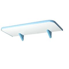 Prateleira de Madeira 25x60cm Soft com Suporte Branco e Azul - Ref.366060025 - PRATEFIX