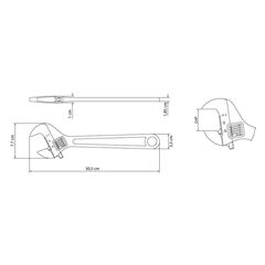 Chave Ajustável Aço Carbono 12 Polegadas - Ref. 41016/512 - TRAMONTINA