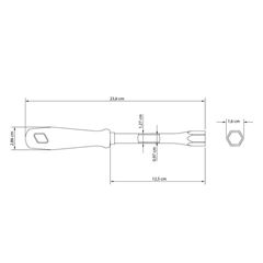 Chave Canhão em Aço Carbono 11mm Cabo Amarelo - 41450/011 - TRAMONTINA