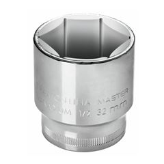 Soquete Cromo Vanadio 17mm Sextavado Encaixe 1/2 - Ref. 43603/117 - TRAMONTINA