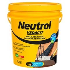Tinta Asfáltica Impermeabilizante Neutrol à Base de Água 18L VEDACIT / REF. 112118