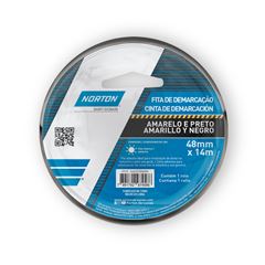 Fita Adesiva 48mmx14m Demarcação Solo Amarela/Preto - Ref.66623386804 - NORTON