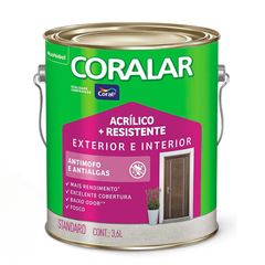 Tinta Acrílica Fosca 3,6L Coralar mais Resistente Branco Gelo CORAL / REF. 5207259