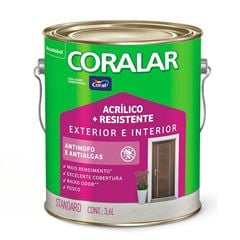 Tinta Acrílica Fosca 3,6L Coralar mais Resistente Marfim CORAL / REF. 5207306