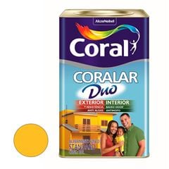 Tinta Acrílica Fosca 18L Coralar mais Resistente Amarelo Frevo CORAL / REF. 5207258