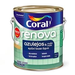 Tinta Epóxi Renova Azulejos & Muito Mais Brilhante 3,6L Branco CORAL / REF. 5208094 