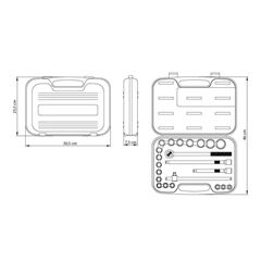 Kit Soquetes em Aço Cromo Vanádio com Maleta 22 Peças Encaixe 1/2 polegada - Ref. 43600022 - TRAMONTINA