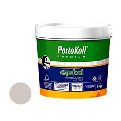 Rejunte Epóxi Porcelanato Fino Toque 1kg Cinza Platina Portokoll / REF.655836