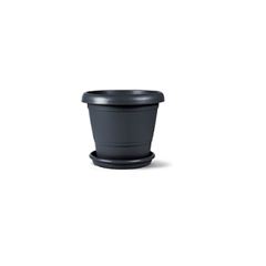 Vaso Plástico 25x30cm Número 2 Redondo Terracota Preto - Ref.6100202-07 - NUTRIPLAN