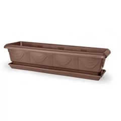 Jardineira Plástico 80x25cm Número 80 Retangular Tabaco - Ref.6100403-21 - NUTRIPLAN