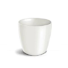 Cachepô Plástico 12x10cm Elegante Redondo Branco NUTRIPLAN / REF. 6101702-02
