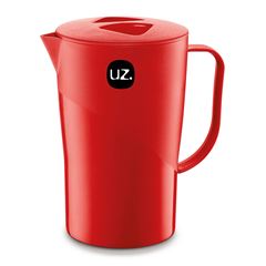 Jarra Plástico 2 Litros com Tampa Vermelho Sólido - Ref. UZ134-VM - UZ 
