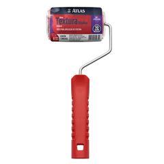 Rolo de Nylon 10cm para Textura Rústica com Cabo Vermelho ATLAS / REF. AT155/10SR
