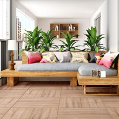 Piso Cerâmico Deck Sucupira Lenho 60x60 HD  Tipo A POINTER / REF. 40239E