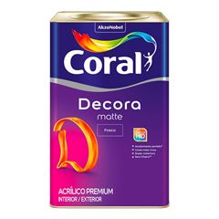 Tinta Acrílica Extra Fosco Decora Matte 18L Branco CORAL / REF. 5239241