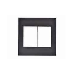 Placa Arteor 4x4 3+3 Postos Quadrada Graphite - Ref. 575302B - PIAL