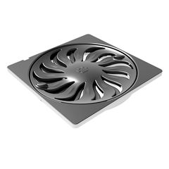 Grelha PVC 100mm Quadrada Abre e Fecha Cromada - Ref.27502318 - TIGRE