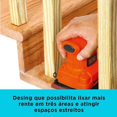 Lixadeira Orbital 1/4 de Folha de Lixa 200W 220V BLACK E DECKER / REF. BS200-B2