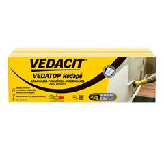 Argamassa Polimétrica Impermeável Vedatop Rodapé 4kg Branco VEDACIT / REF. 132566 