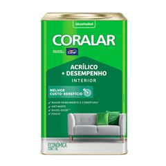 Tinta Acrílica Fosca Coralar mais Desempenho 18L Verde Timbalada CORAL / REF. 5202319