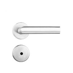 Fechadura WC Alavanca Roseta Redonda Inox Escovado 1420/22 SILVANA / REF. 90199