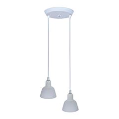 Pendente Plástico 2x30w Cristal Lux Branco - Ref.30061 - EXTRALUZ