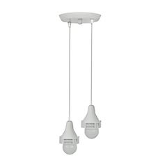 Pendente Plástico 2x30w Saturno Branco - Ref.30055 - EXTRALUZ