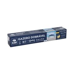Tenda em Aço e Polietileno 3x3m Gazebo Azul - Ref.301202 - BELFIX