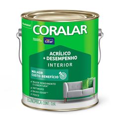 Tinta Acrílica Fosca 3,6L Coralar mais Desempenho Oceano CORAL / REF. 5202290