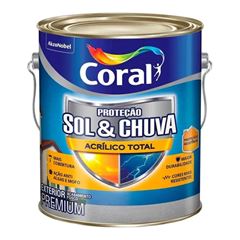 Tinta Acrílica Fosca Proteção Sol e Chuva 3,6L Branco Gelo CORAL / REF. 5281032