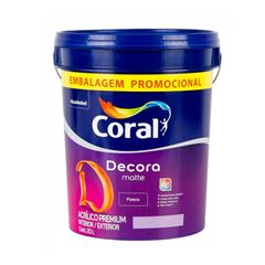 Tinta Acrílica Fosco Decora Matte 20L Branco CORAL / REF. 5276401