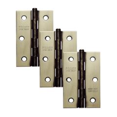 Dobradiça Aço 2 Polegadas Cartela com 3 Unidades 850 Ferro Zincado Oxidado Envernizado - Ref.94229 - SILVANA