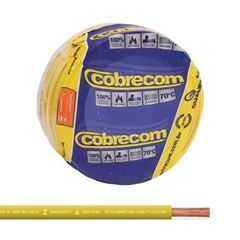 Cabo Flexível 6,0mm 100m 750V Amarelo COBRECOM / REF. 1150701401-100M