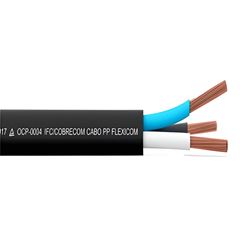 Cabo Flexível PP 3x1,5mm 500V 100m Preto COBRECOM / REF. 1330404401
