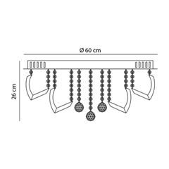 Plafon Acrílico Led 36w Bivolt 60cm Ingrid Cristal 6500k - Ref.149410011 - STARTEC