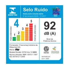 Aspirador de Pó e Água Inox 1400w 220v 12 Litros GTW - Ref. FW005042 - WAP