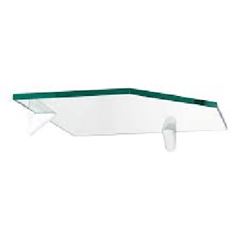 Prateleira de Vidro 30x30cm de Canto Recorte com Suporte Glass - Ref.442030030 - PRATEFIX