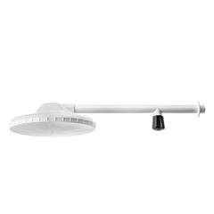 Chuveiro Plástico 1/2 8 Braço Com Registro Branco - Ref. 2353 - HERC
