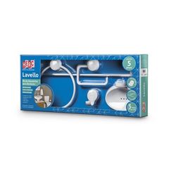 Kit Acessórios Banheiro ABS 5 Peças Lavello Branco - Ref. 4090 - HERC 