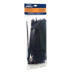 Abraçadeira de Nylon 200x3,6mm 100 Peças Preto DIMAX / REF. DMX65853