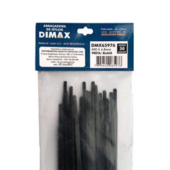Abraçadeira de Nylon 400x4,8mm 30 Peças Preto DIMAX / REF. DMX65976