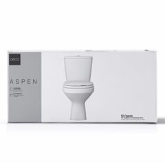 Kit Bacia com Caixa Acoplada 3 e 6 Litros Assento e Instalações Aspen Branco - Ref. KP.750.17 - DECA