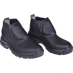 Bota Couro 36 Elastico Biqueiro Aco Preto 10vb48 Vulcaflex - Ref.70030336 - MARLUVAS