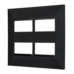 Placa Plus+ 4x4 2+2 Postos Separados Preto - Ref. 618514PT - PIAL