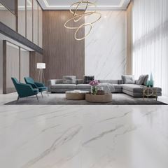 Porcelanato 90x90 Calacata Altíssimo Lux Polido Retificado Tipo A - Ref.CD0261U1 - BIANCOGRES